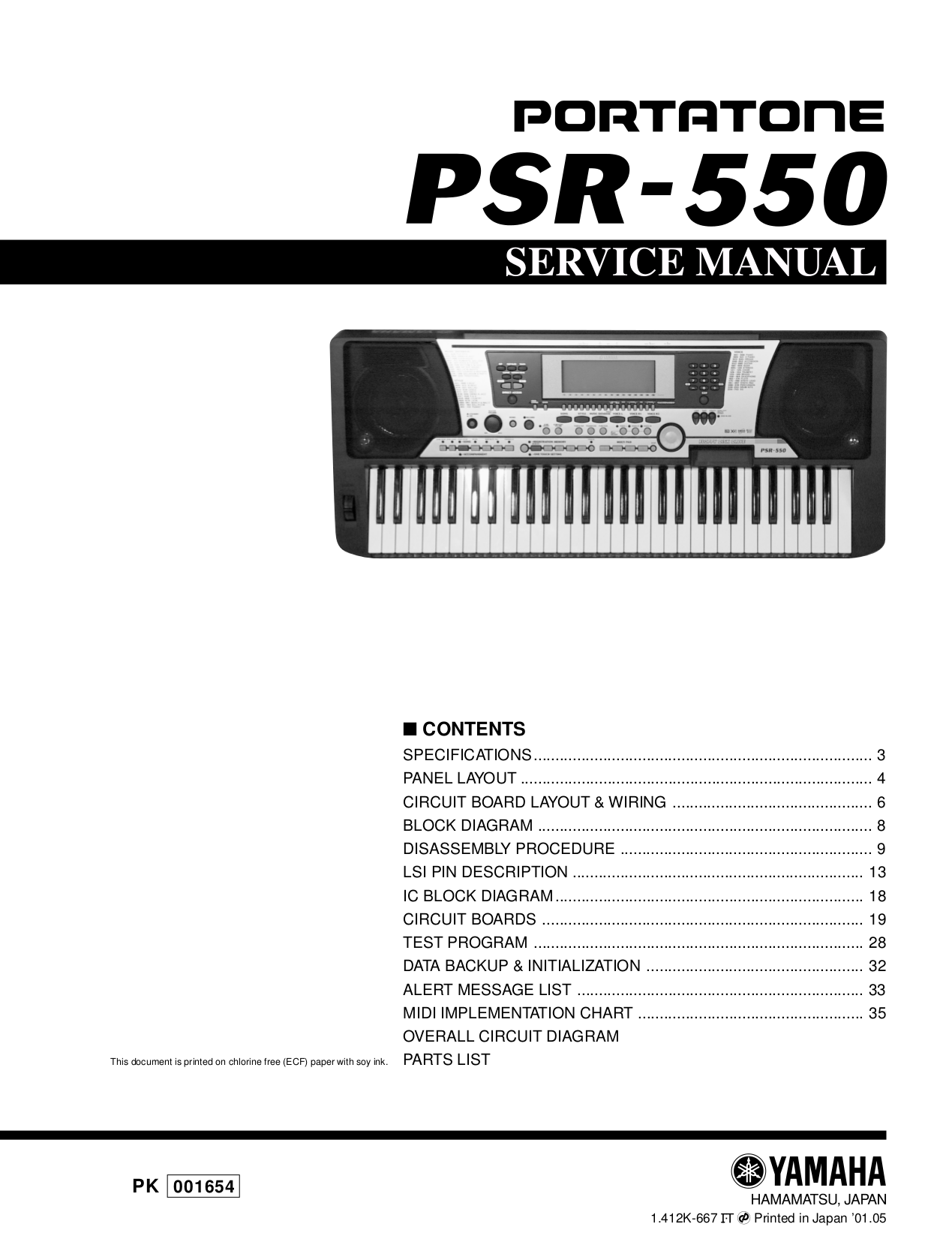 PDF manual for Yamaha Music Keyboard PSR510